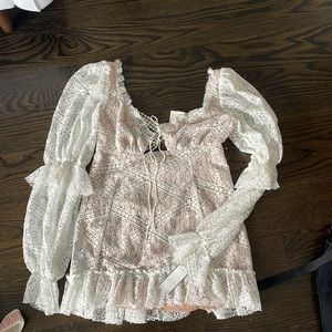 For love and lemons, dress size large, never